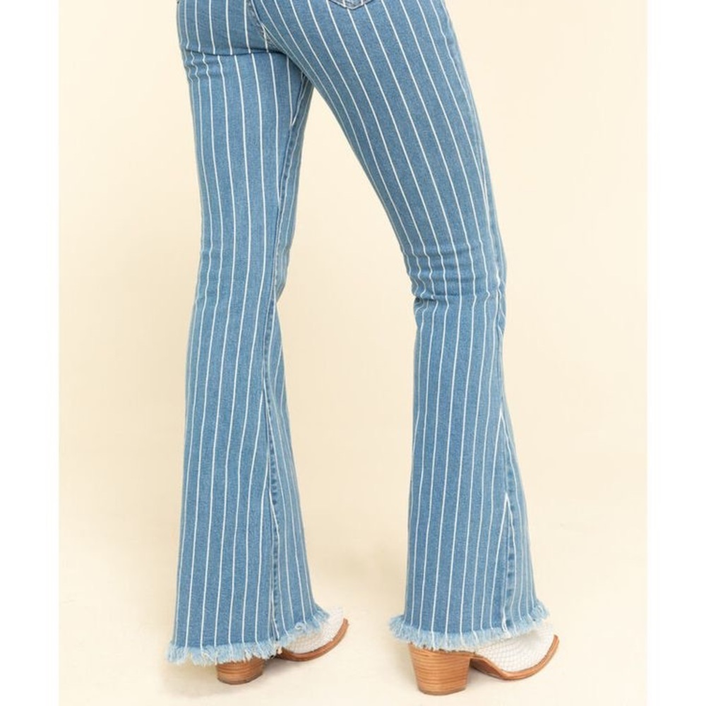 Brand New Cello Striped Flare Jeans